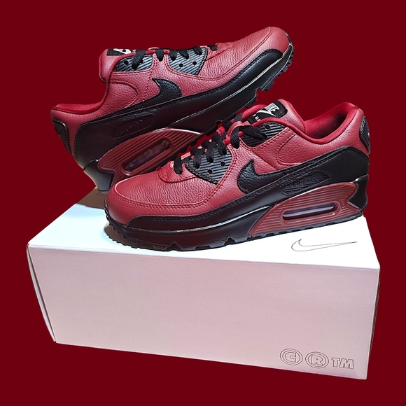 Nike Shoes - 🚺 7.5 US — Nike Air Max 90 Custom Nike By You 2025 [TEAM RED/BLACK] HQ3712–900
